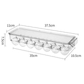 Kitchen Refrigerator Storage Box Compartment with Lid Egg Storage Box, 12 Grid, 14 Grid, 21 Grid